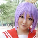 Lucky Star Hiiragi Tsukasa short purple anime cosplay wig