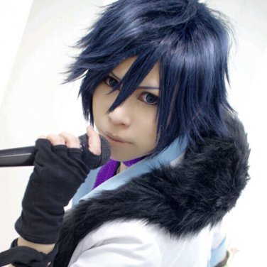 Ichinose Tokiya short black blue anime cosplay full wig + wig cap