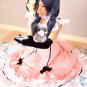 Black Butler Ciel Phantomhive girl women blue grey 2 clip ponytails curly cosplay wig
