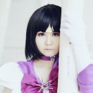 SAILOR MOON Sailor Saturn Tomoe Hotaru short black cosplay wig