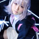 Danganronpa Dangan-Ronpa Chiaki Nanami short light purple Anime Cosplay Wig