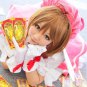 Cardcaptor Sakura KINOMOTO SAKURA short brown cosplay wig