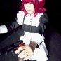 Black Butler Mey-Rin wine red anime cosplay wig