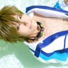 Free! Makoto Tachibana Short Olive Green Cosplay Anime Hair Full Wig Costume HOT