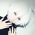 Tokyo Ghoul Ken Kaneki short white anime cosplay costume wig