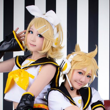 vocaloid Kagamine Rin Len twins blonde cosplay full wig