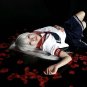 Akuma no Riddle bamba mahiru shinya Riddle Story of Devil silver white long ponytail cosplay wig