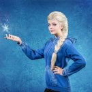 Frozen Snow Queen Elsa light blonde Weaving Braid Full Long Cosplay Wig