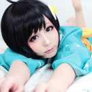 Araragi Tsukihi Araragi Koyomi short black cosplay wig