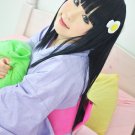 Araragi Tsukihi Araragi Koyomi long black 80cm cosplay wig