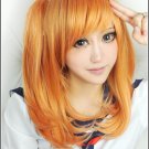NEW LOVE LIVE Hanayo Koizumi orange Cosplay Costume Wig Ponytail