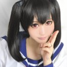 LOVE LIVE Yazawa Niko Black costume Cosplay wig 2 tails
