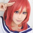 LOVE LIVE Nishikino Maki short red Cosplay wig costume + free shipping