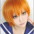 LOVE LIVE Hoshizora Rin orange short anime Cosplay wig
