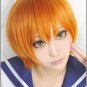 LOVE LIVE Hoshizora Rin orange short anime Cosplay wig