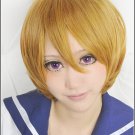 LOVE LIVE Hanayo Koizumi tea brown short animen Cosplay costume  wig