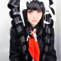 Danganronpa Celestia Ludenbeck Black STYLED Long Ponytails Party Costume Cosplay Wig