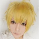 Noragami Yukine gold mix short anime Cosplay wig + Free Wig Cap