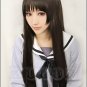 Noragami Iki Hiyori long straight 80cm deep brown cosplay wig