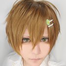 NEW PUPA Utsutsu Hasegawa brown short lovely cosplay costume wig+ hairpin