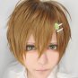 NEW PUPA Utsutsu Hasegawa brown short lovely cosplay costume wig+ hairpin