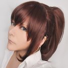 Anime Attack on Titan Investigation Corps Sasha Blouse red brown clip tail cosplay wig
