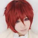 Kagerou Project Hibiya short red cosplay costume wig+ free wig cap