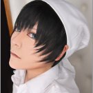 Hoozuki no Reitetsu Hakutaku  black short anime cosplay costume wig + free wig cap