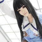 God's Notebook Alice long 100cm straight black anime cosplay wig