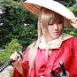 GINTAMA silver soul Okita Sougo long 70cm straight tea browm anime cosplay wig