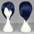 Gekkan Shoujo Nozaki-kun yu kashima short blue anime cosplay wig