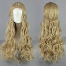 Maleficent Aurora long curly 70cm Linen cosplay wig