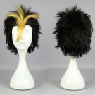 Haikyuu volleyball guys nishinoya yuu short black mix yellow anime cosplay wig