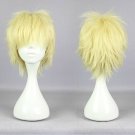 Haikyuu volleyball guys tsukishima kei short light blonde anime cosplay wig