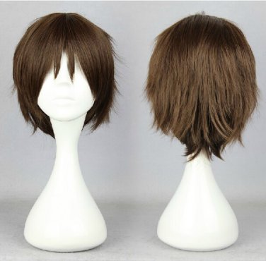 World Trigger Osamu Mikumo short dark brown anime cosplay wig