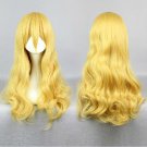 Shigatsu wa Kimi no Uso Kaori Miyazono 60cm long curly yellow anime cosplay wig