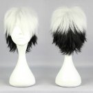 Gugure! Kokkuri-san Shigaraki short white black anime cosplay wig