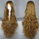 Code Geass Nunnally Sara Mudou 90cm long curly linen anime cosplay wig