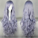 Rozen Maiden arasuisyou Rose quartz long 90cm curly gray purple anime cosplay wig
