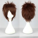 okiagari Toshio Ozaki Nagakura Shinpachi short brown anime cosplay wig