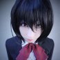 Another misaki mei short black anime cosplay wig
