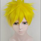 Yowamushi Pedal Weak Pedals Fukutomijyuiche Uzumaki Naruto short yellow anime cosplay costume wig