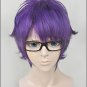 NEW Meganebu! Short purple mix anime cosplay wig