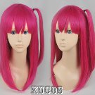 Magi Morgana short dark rose red anime cosplay full wig