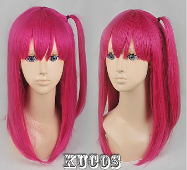 Magi Morgana short dark rose red anime cosplay full wig