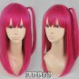 Magi Morgana short dark rose red anime cosplay full wig