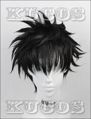 Detective Conan Kuroba Kaito Kid the Phantom Thief short black anime cosplay full wig
