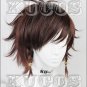 Dynasty Warriors 7 SHIN SANGOKU MUSOU DW Lu Xun short black brown anime cosplay full wig