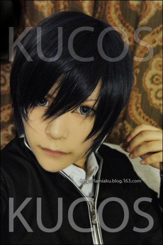 Code:Breaker Oogami Rei short black blue anime cosplay full wig