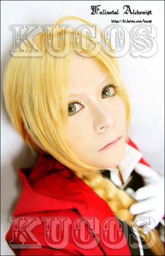 Fullmetal Alchemist Edward Elric long 65cm braid gold anime cosplay full wig